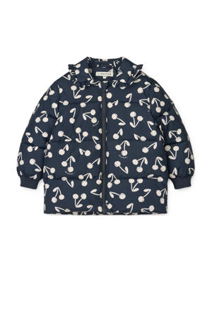gewatteerde jas blauw