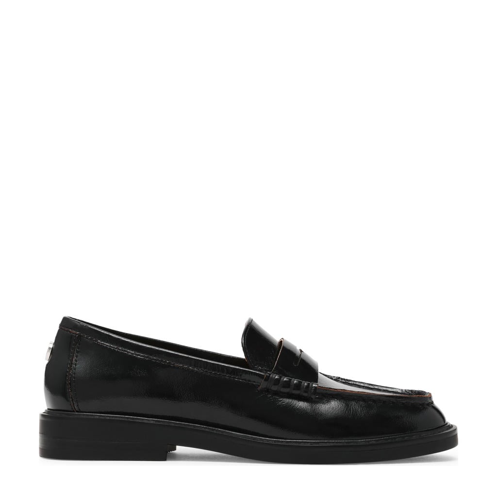 Zwarte dames Steve Madden Adison leren loafers