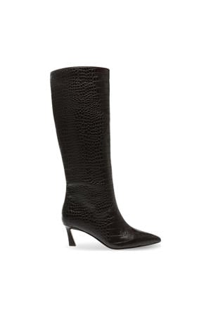 Lavan leren laarzen met crocoprint bruin