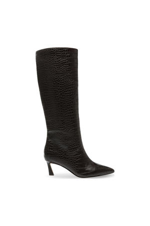 Lavan leren laarzen met crocoprint bruin