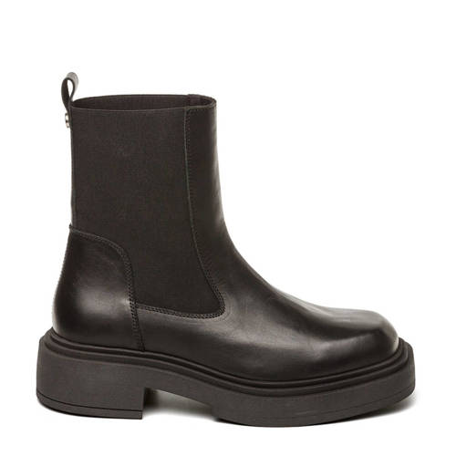 Steve Madden Churro leren chelsea boots zwart afbeelding