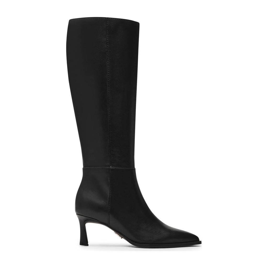 Zwarte dames Steve Madden Lucid leren hoge laarzen met ritssluiting