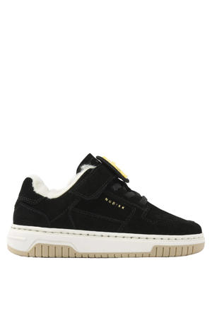 Basket Teddy Jr gevoerde suède sneakers zwart