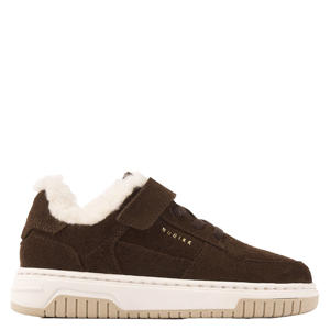 Basket Teddy Jr gevoerde suède sneakers donkerbruin