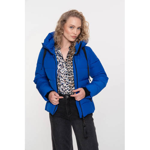 Geisha gewatteerde jas blauw afbeelding