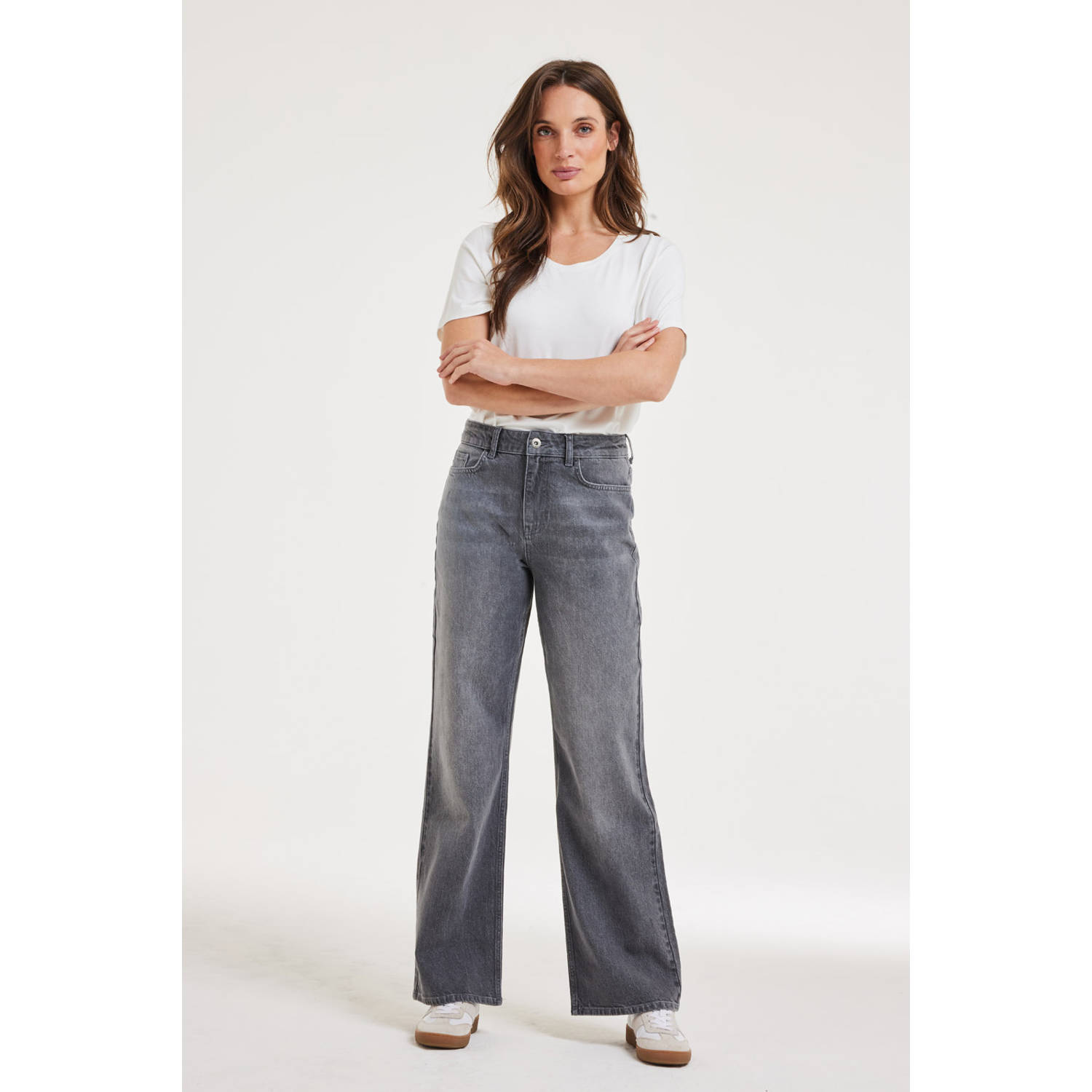 Didi wide leg jeans grey denim