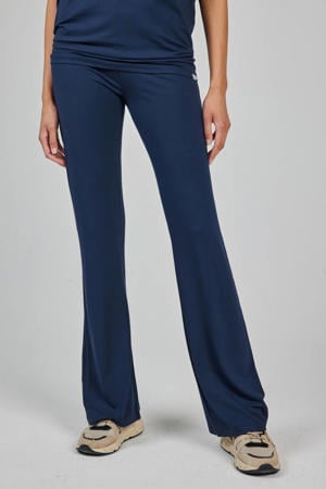 flared regular waist broek donkerblauw