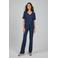 Didi flared regular waist broek donkerblauw
