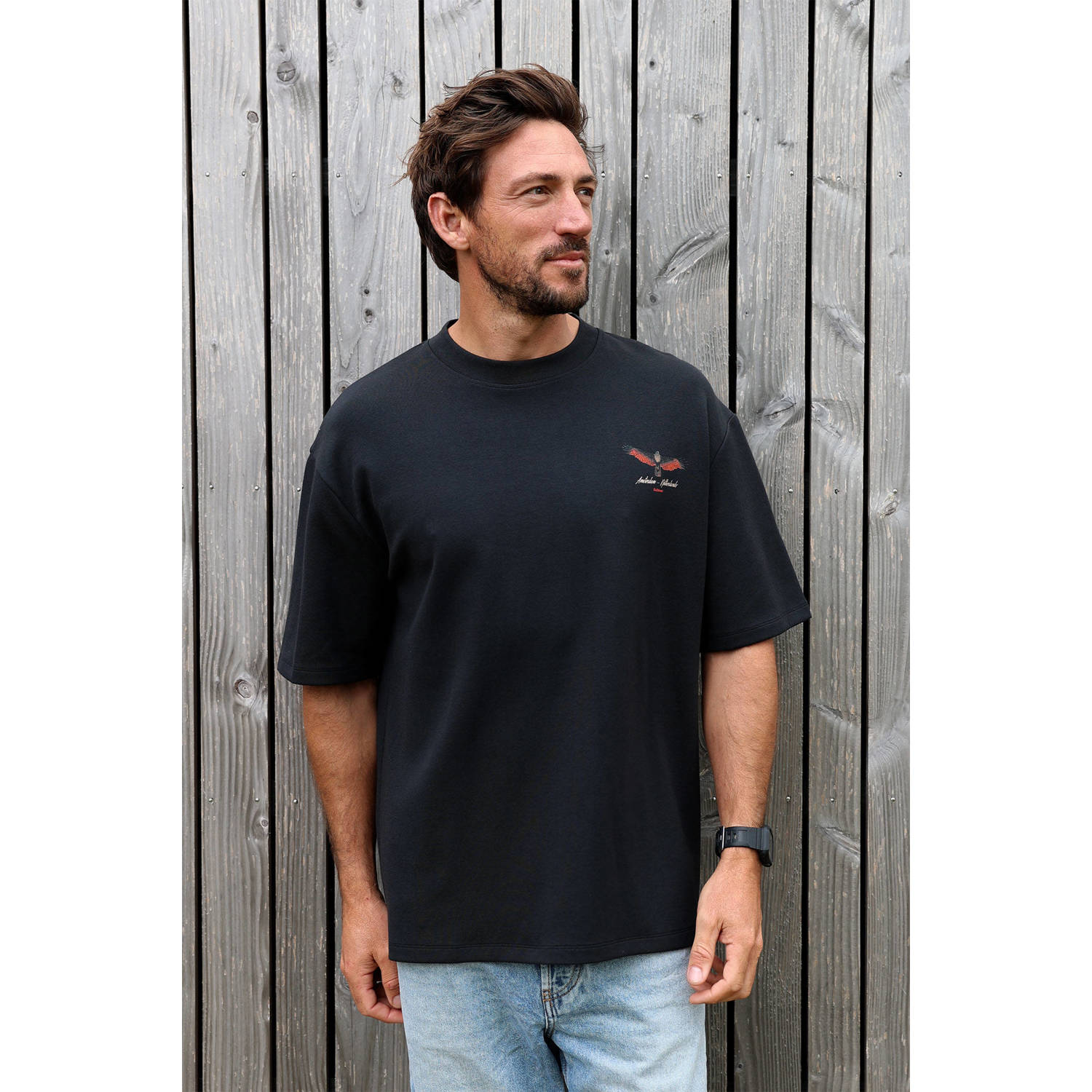 Kultivate oversized T-shirt zwart