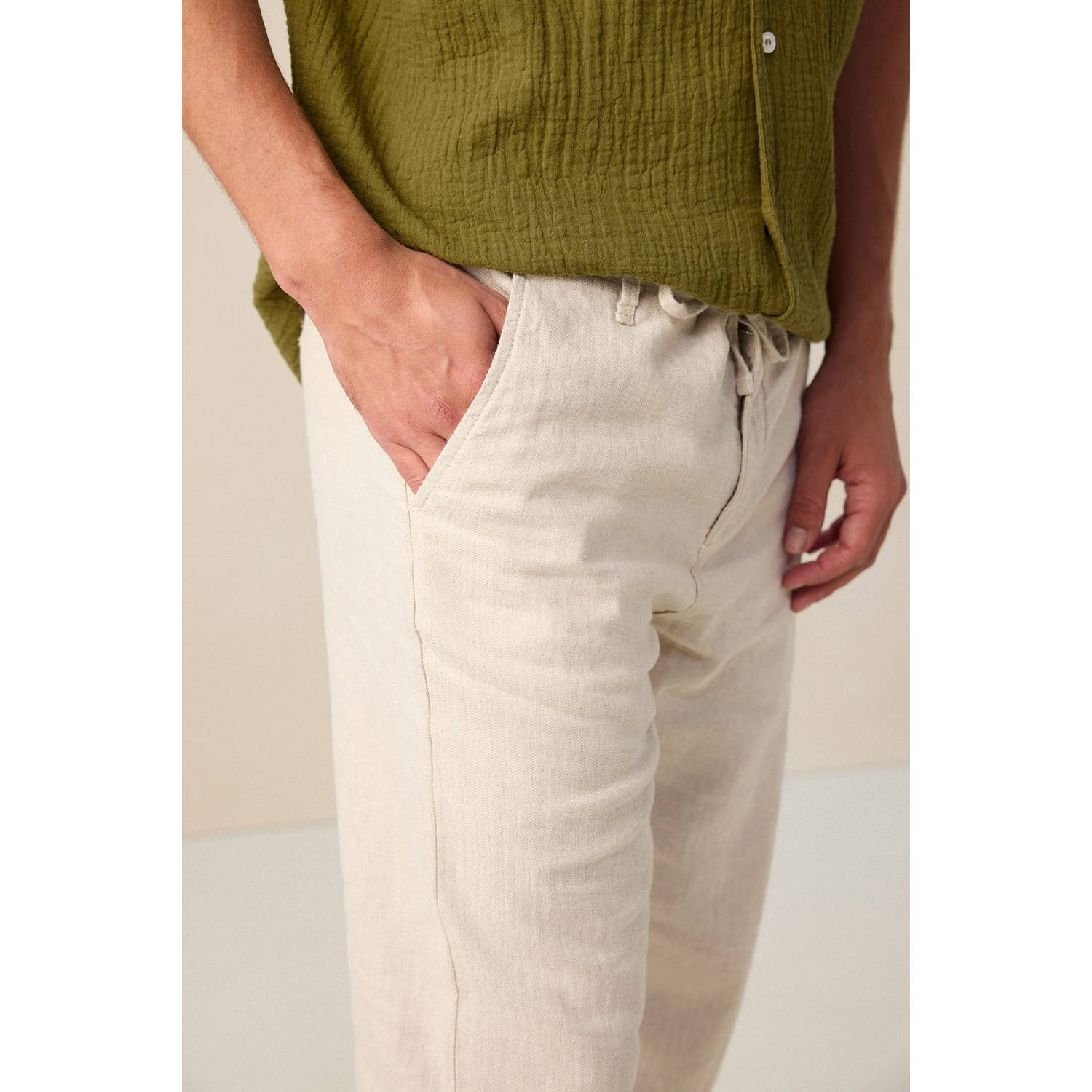 Sissy-Boy linnen loose casual broek ecru