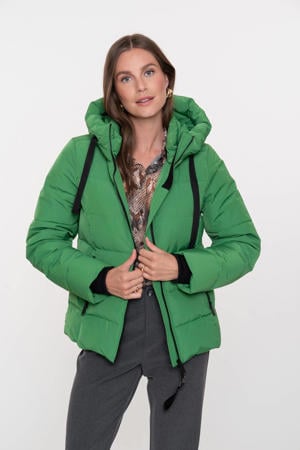 gewatteerde jas groen