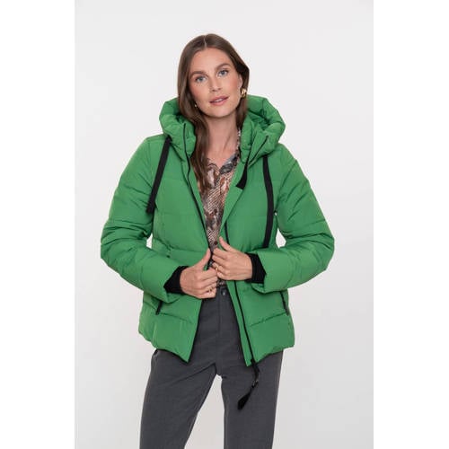 Geisha gewatteerde jas groen afbeelding