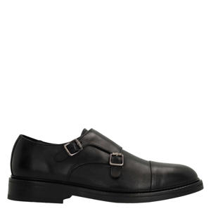 leren gespschoenen zwart