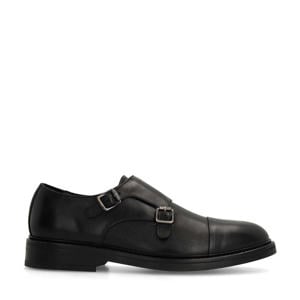 leren gespschoenen zwart