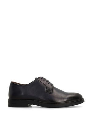 leren veterschoenen zwart