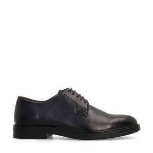 leren veterschoenen zwart