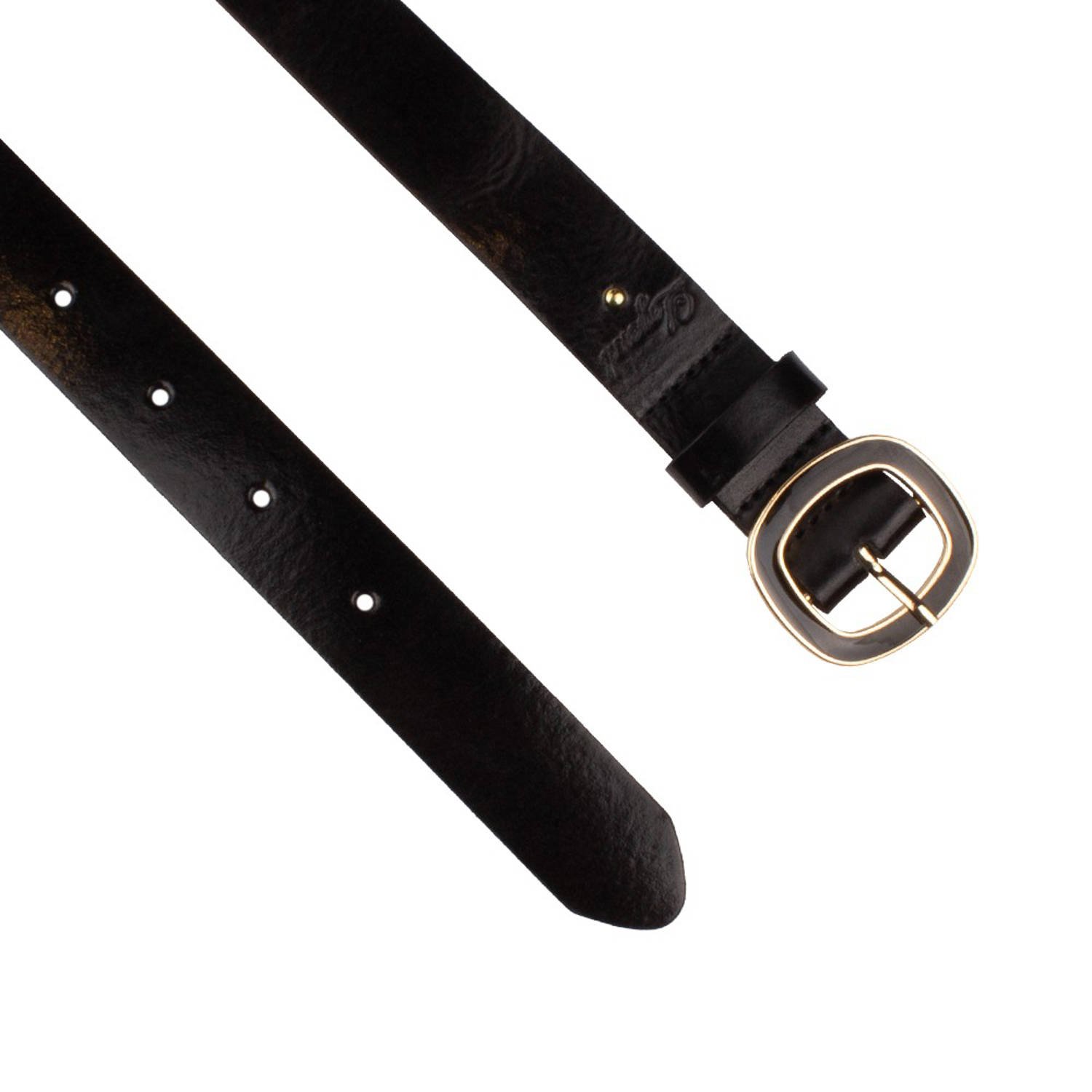 Legend leren riem zwart