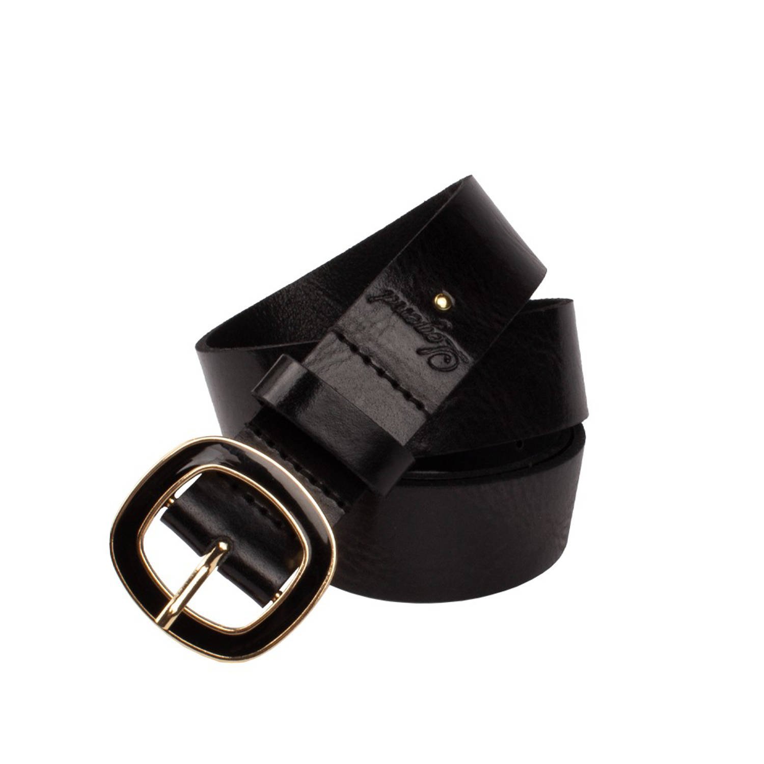 Legend leren riem zwart