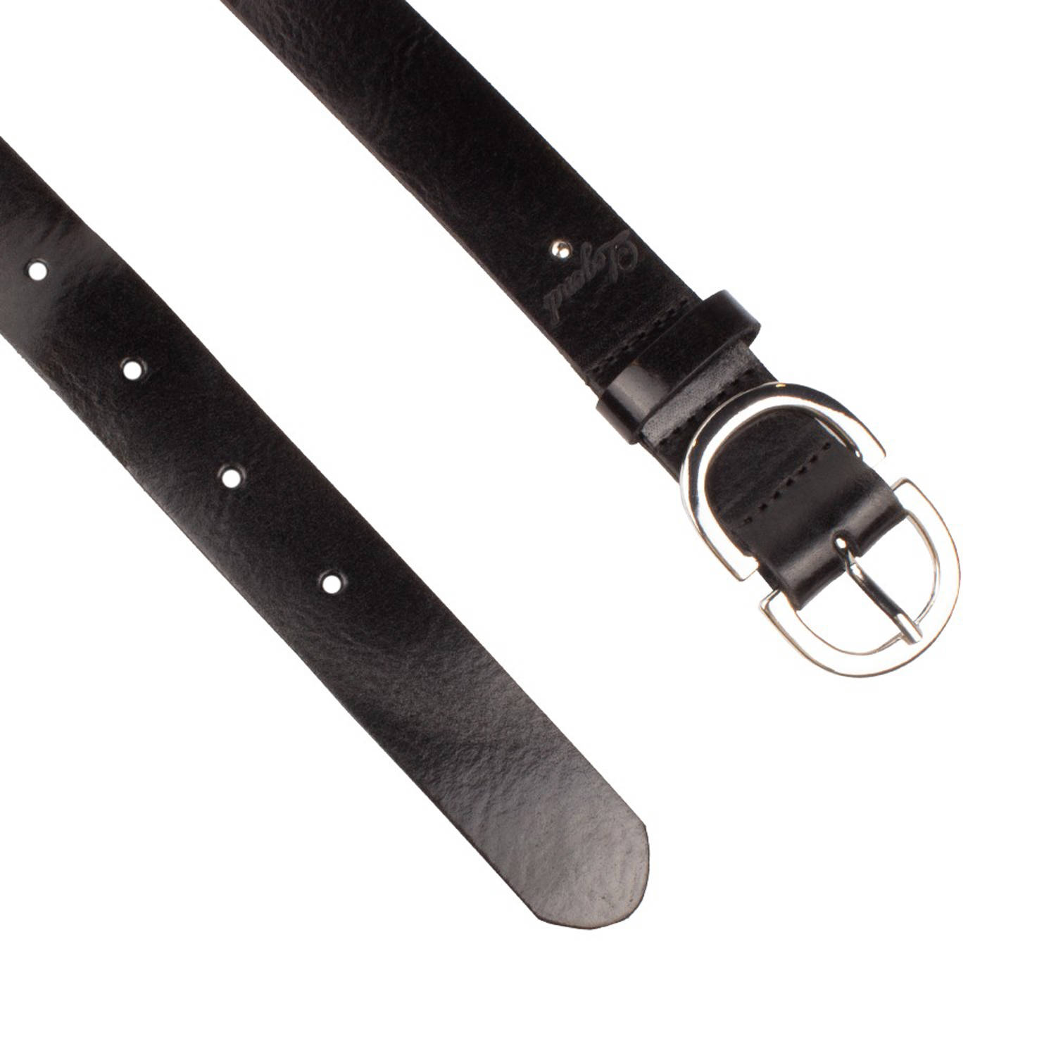 Legend leren riem zwart