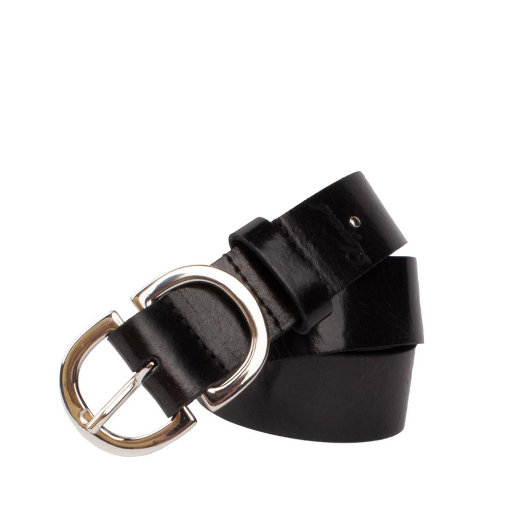 Legend leren riem zwart