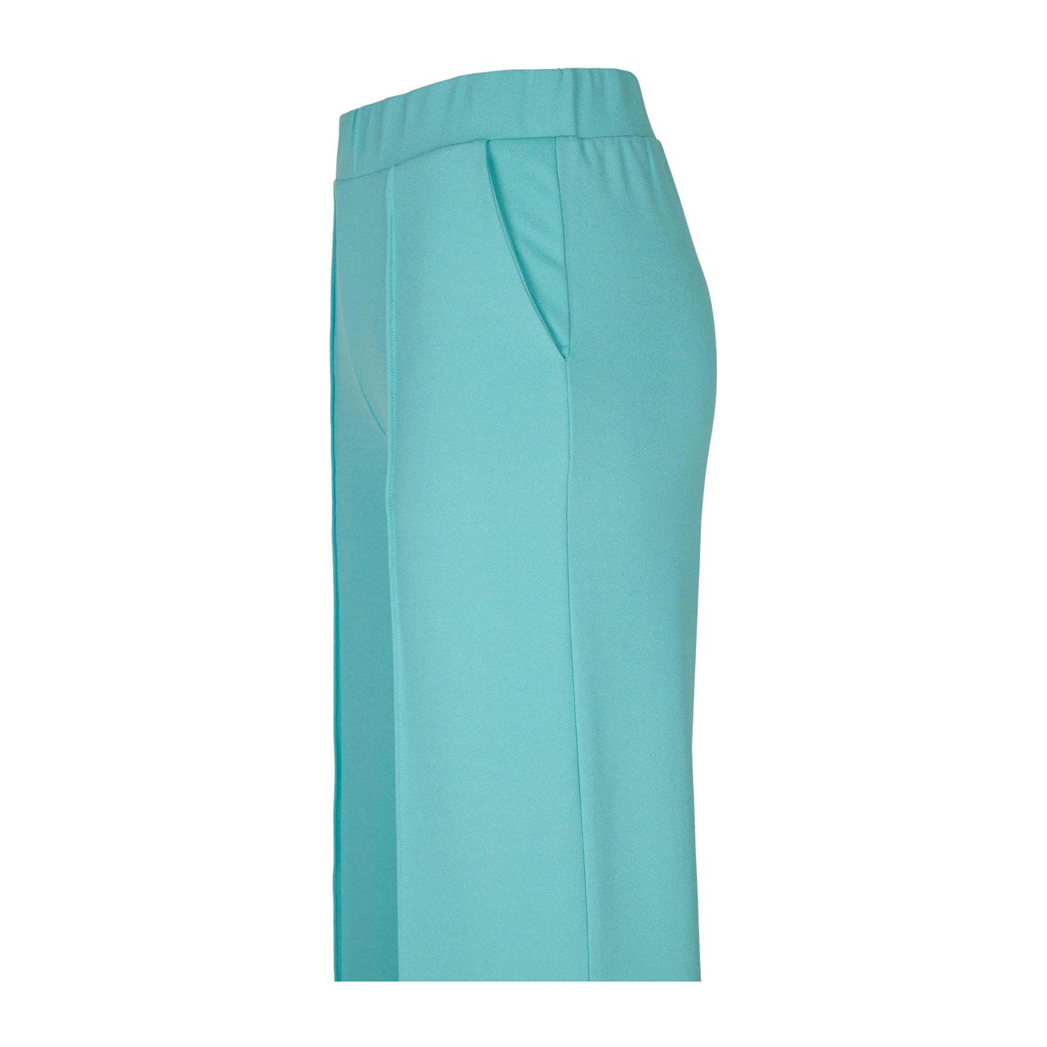 Miss Etam wide leg regular waist pantalon lichtblauw