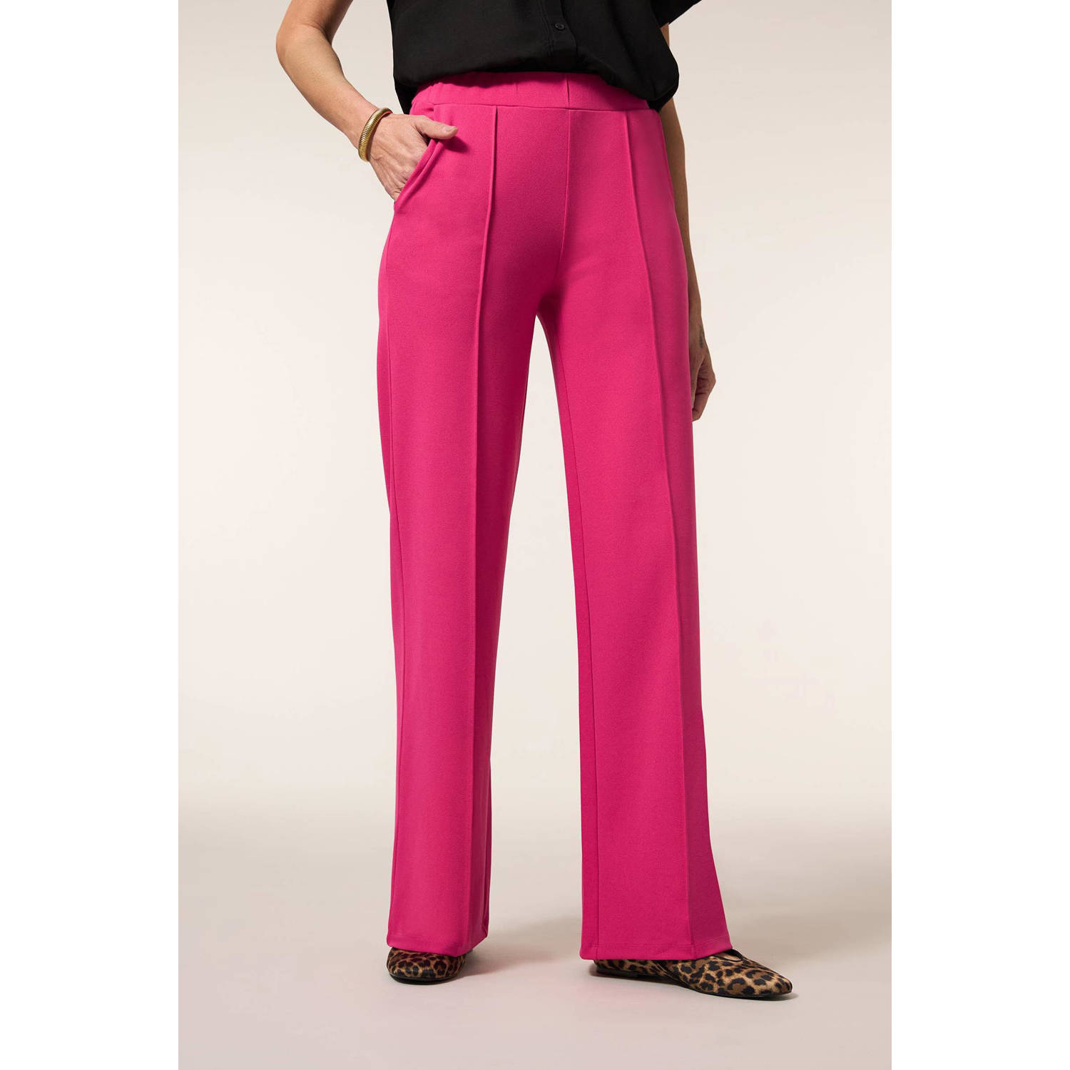 Miss Etam wide leg regular waist pantalon fuchsia