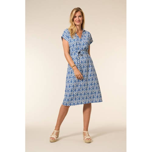 Miss Etam wikkel-/overslagjurk blauw afbeelding