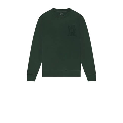 Kultivate sweater met backprint groen afbeelding