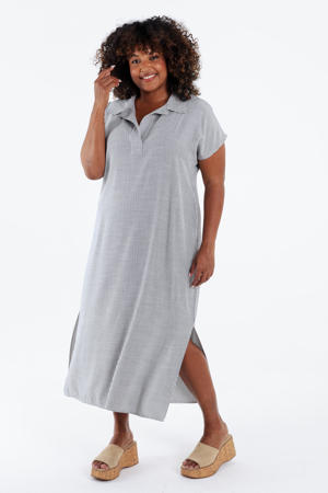midi jurk blauw