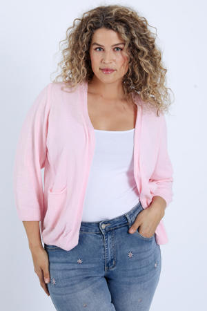 gebreid vest lichtroze