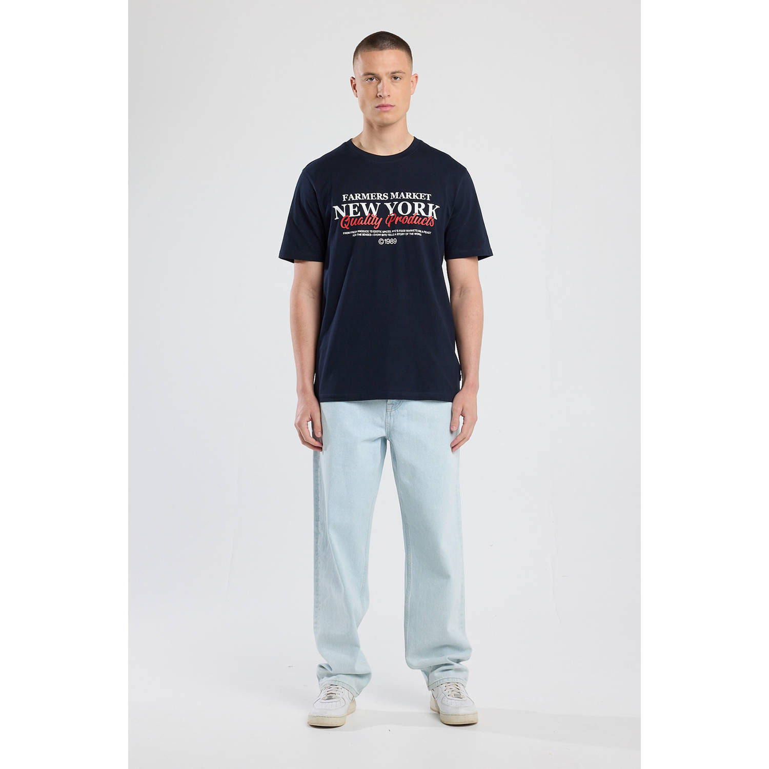 America Today regular T-shirt donkerblauw