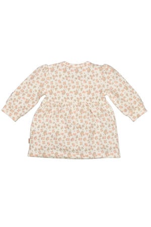 korte jurk met panterprint beige