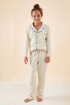 pyjama met paarse bloemen print
