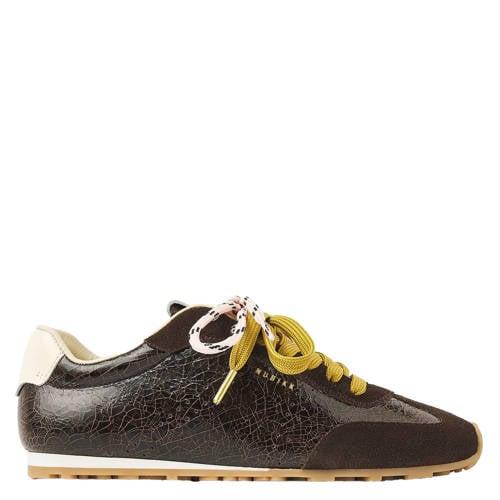 Nubikk Billy Lou leren sneakers donkerbruin afbeelding