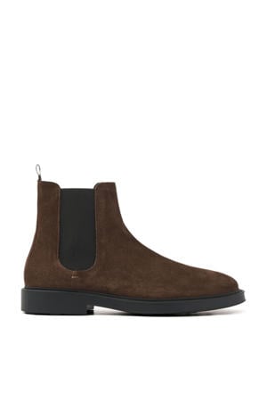 Tucson Rai suède chelsea boots donkerbruin