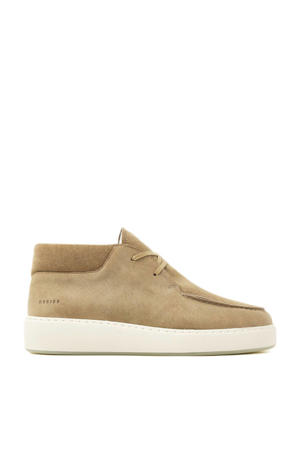 Jiro Gio Fur gevoerde suède enkelboots beige