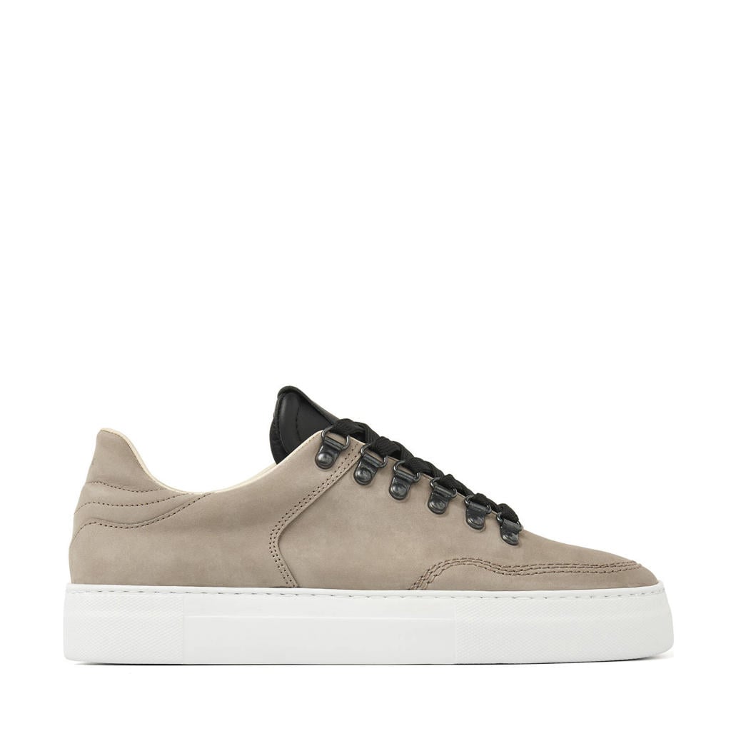 Grijze heren Nubikk Jagger Roman nubuck sneakers met veters