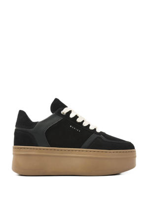 Bayou Platform suède sneakers zwart