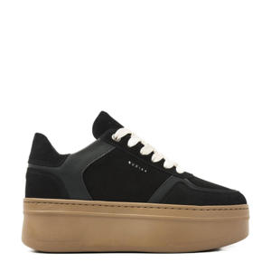 Bayou Platform suède sneakers zwart