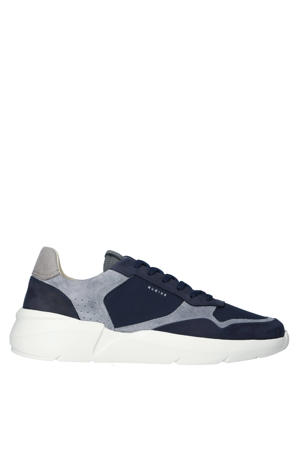 Roque Road Wave  suède sneakers donkerblauw