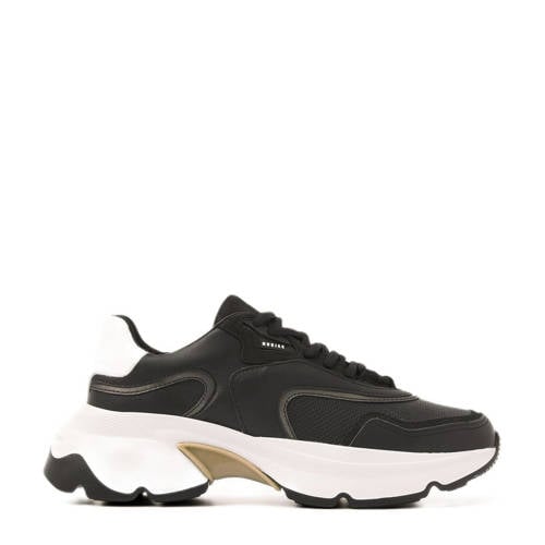 Nubikk Ross Noa chunky leren sneakers zwart afbeelding