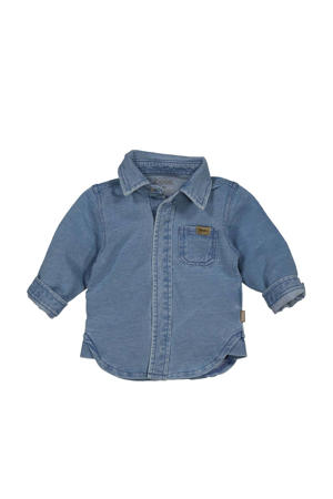 overhemd met backprint blauw