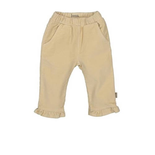 BESS corduroy flared flared broek beige afbeelding