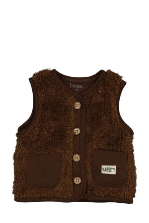 teddy gilet bruin