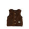 BESS teddy gilet bruin
