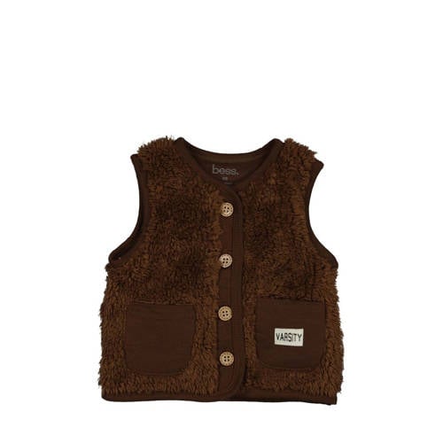 BESS teddy gilet bruin afbeelding