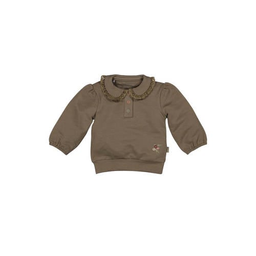 BESS longsleeve bruin broderie afbeelding