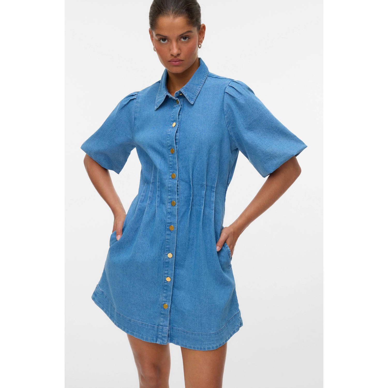 VERO MODA denim spijkerjurk medium blue denim