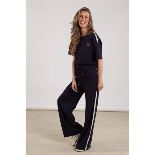 NUKUS relaxed regular waist casual broek donkerblauw afbeelding