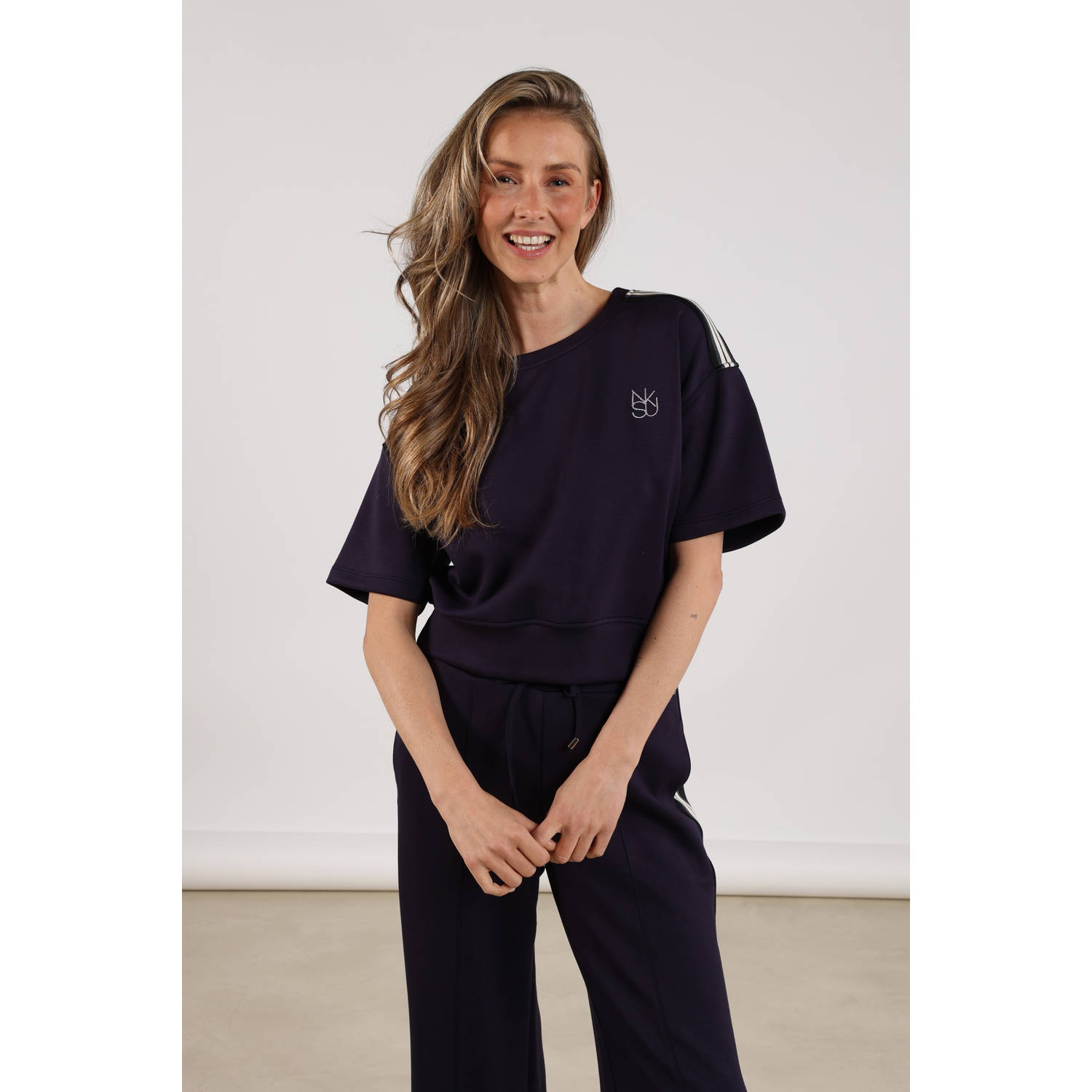 NUKUS sweater donkerblauw